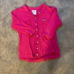 Hollister quarter-sleeve button down XS